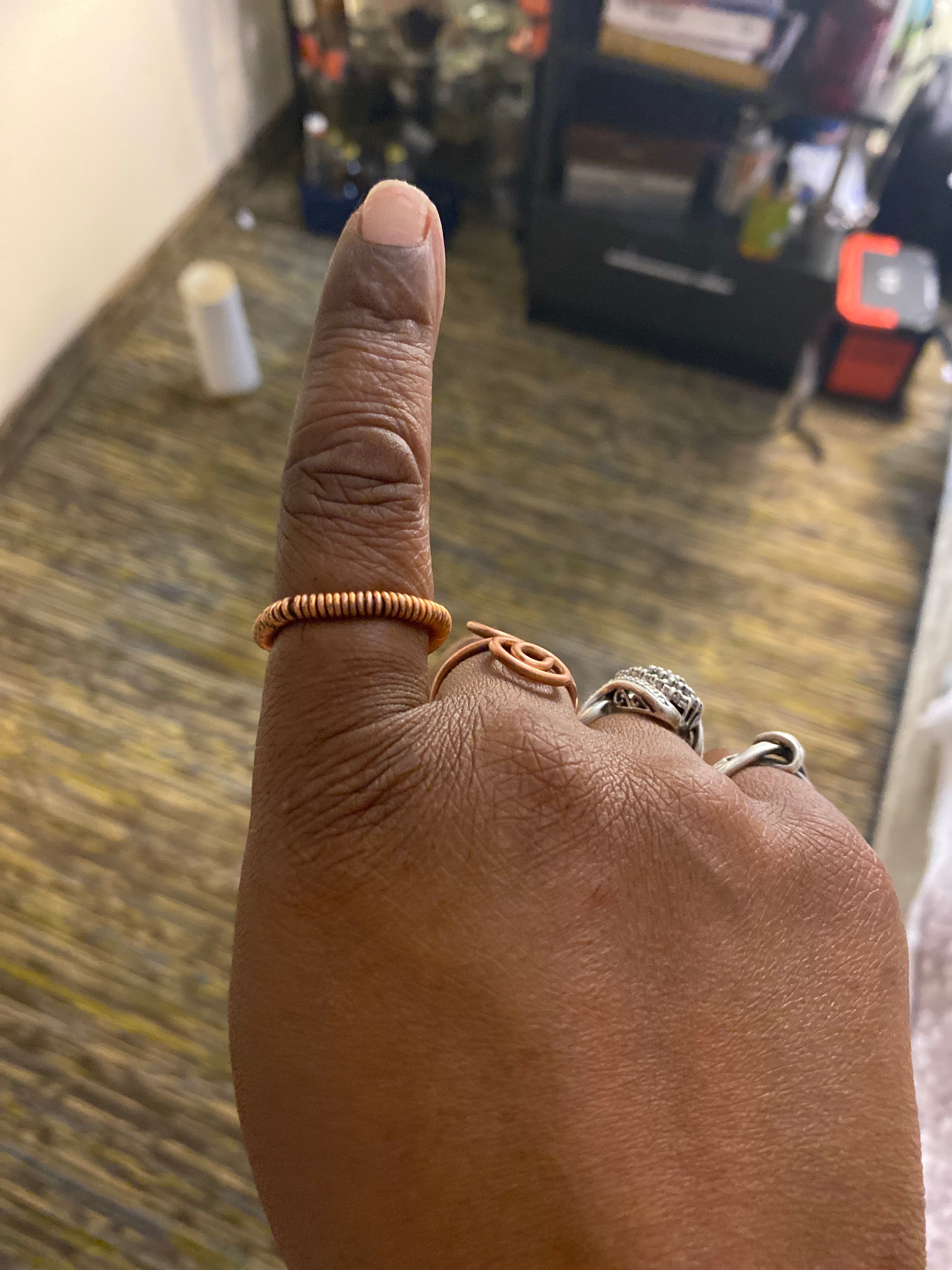CIRCLE HANDMADE COPPER RING UNISEX