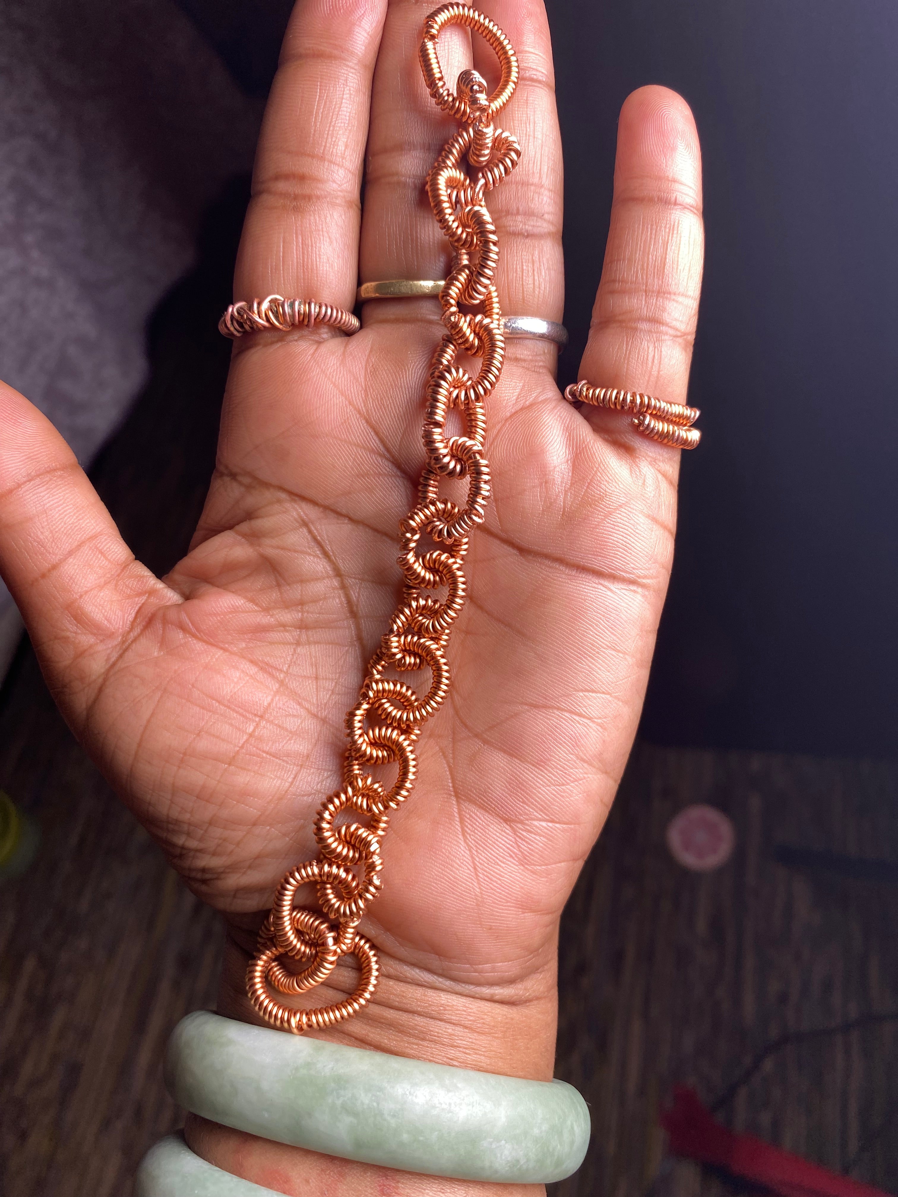HANDMADE BY CHIEF KANDAKE COPPER BRACELET