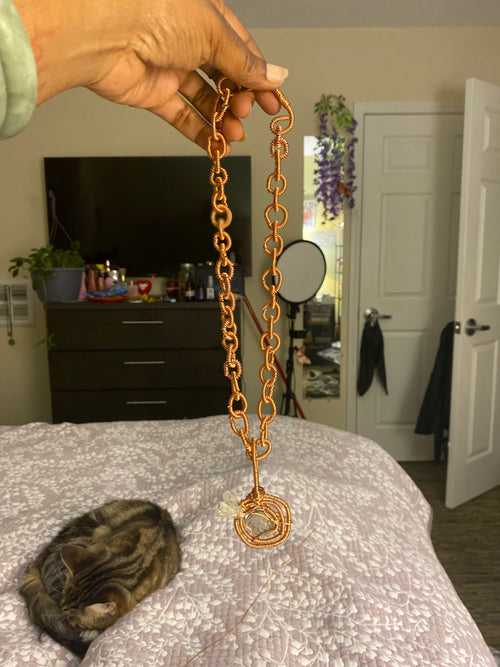 1936 BUFFALO NICKEL COPPER HANDMADE NECKLACE BY CHIEF KANDAKE