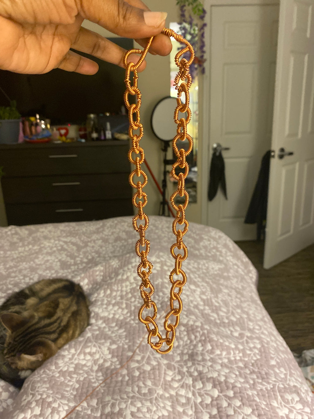 HEAVY THICK COPPER NECKLACE HANDMADE BY CHIEF KANDAKE