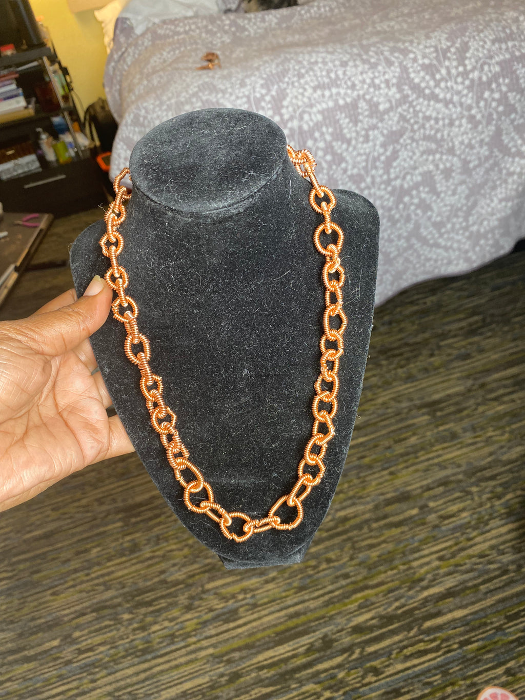 HEAVY THICK COPPER NECKLACE HANDMADE BY CHIEF KANDAKE