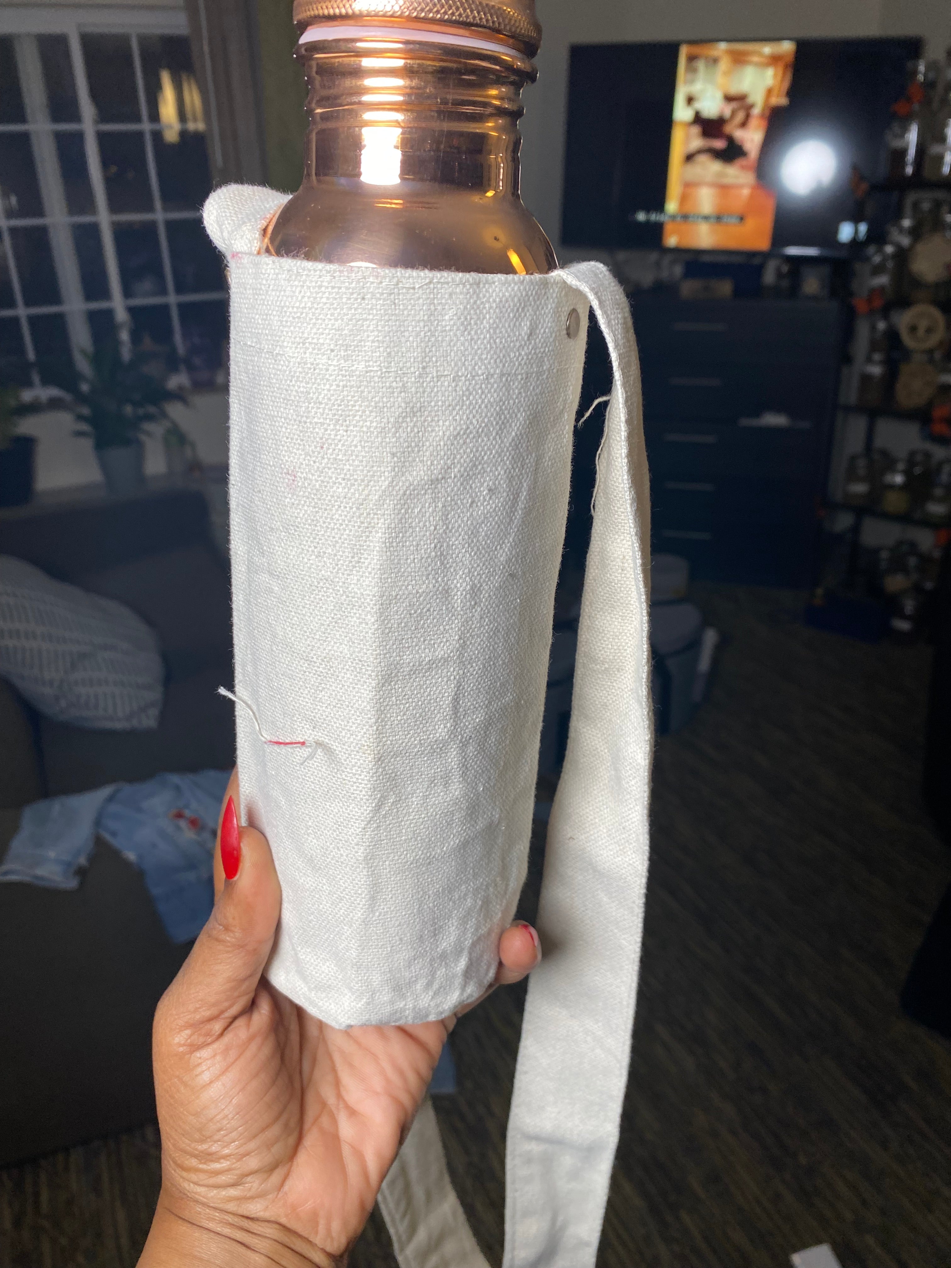 100% COPPER WATER BOTTLE WITH BAG 32oz
